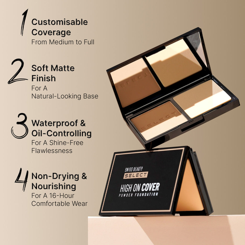 Swiss Beauty Select High On Cover Powder Foundation - 5 Classic Sand | Grocsy