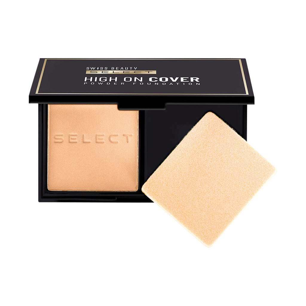 Swiss Beauty Select High On Cover Powder Foundation - 6 Warm Honey | Grocsy