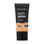 Swiss Beauty Matte Maxx Cover Foundation with Hyaluronic Acid & Vitamin E - 4 Medium Warm | Grocsy