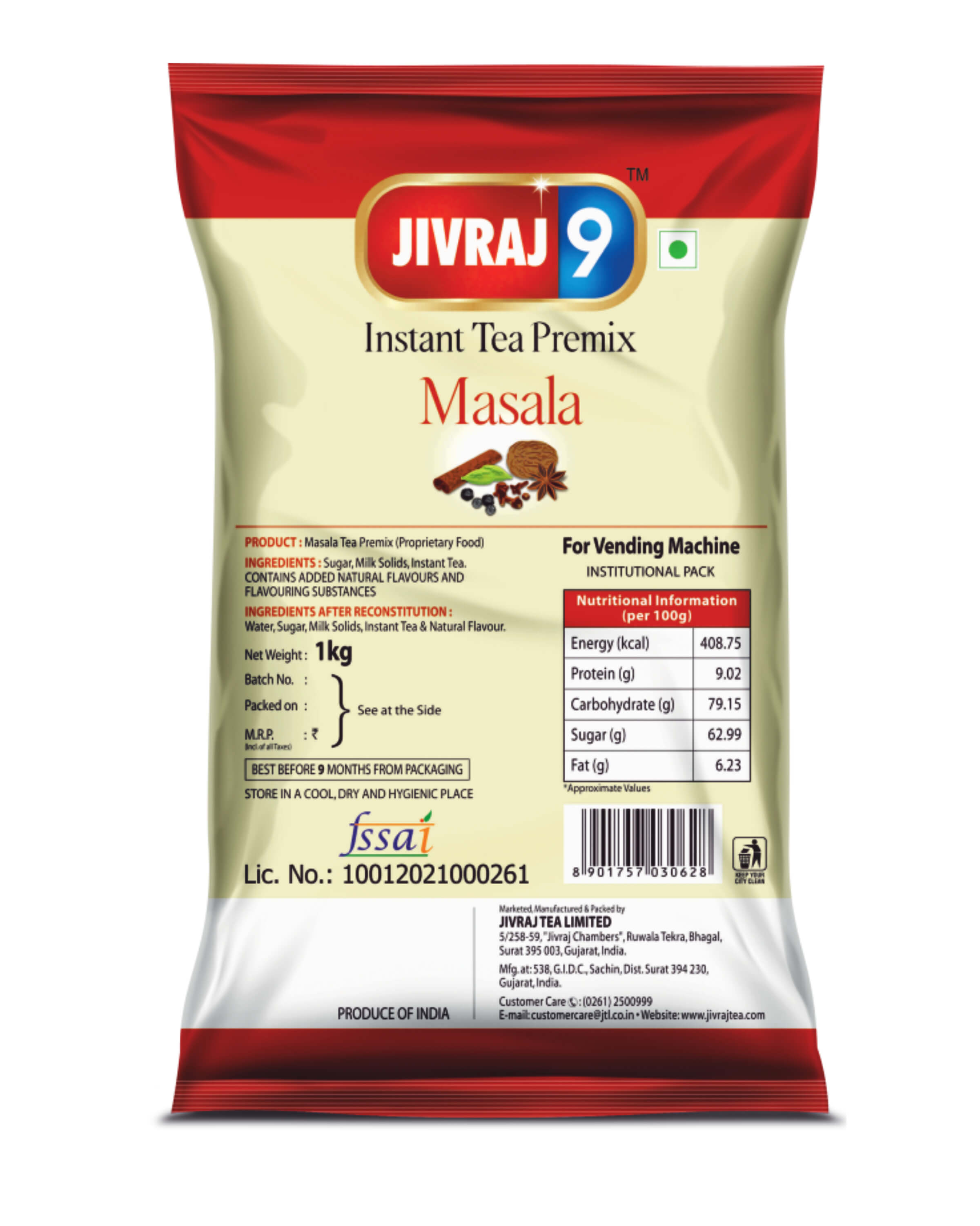 jivraj9 Tea Masala Premix Tea | Grocsy