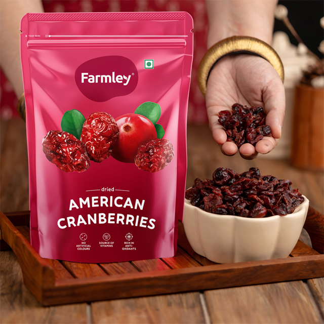 Farmley Premium Whole Cranberry (Dried) | Grocsy