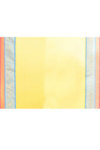 Piyari Fashion Women's Yellow Embellished Zari Border Cotton Saree | Grocsy