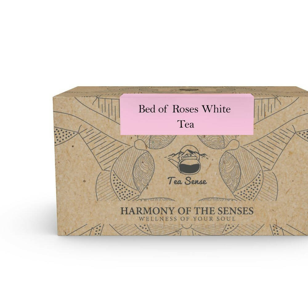 Tea Sense Bed Of Roses White Tea Bags Box | Grocsy