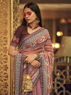 Myra Multicolour Gorgette Designer Saree | Grocsy