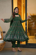 Yash Enterprise Sparkling Green Georgette Suit Set | Grocsy