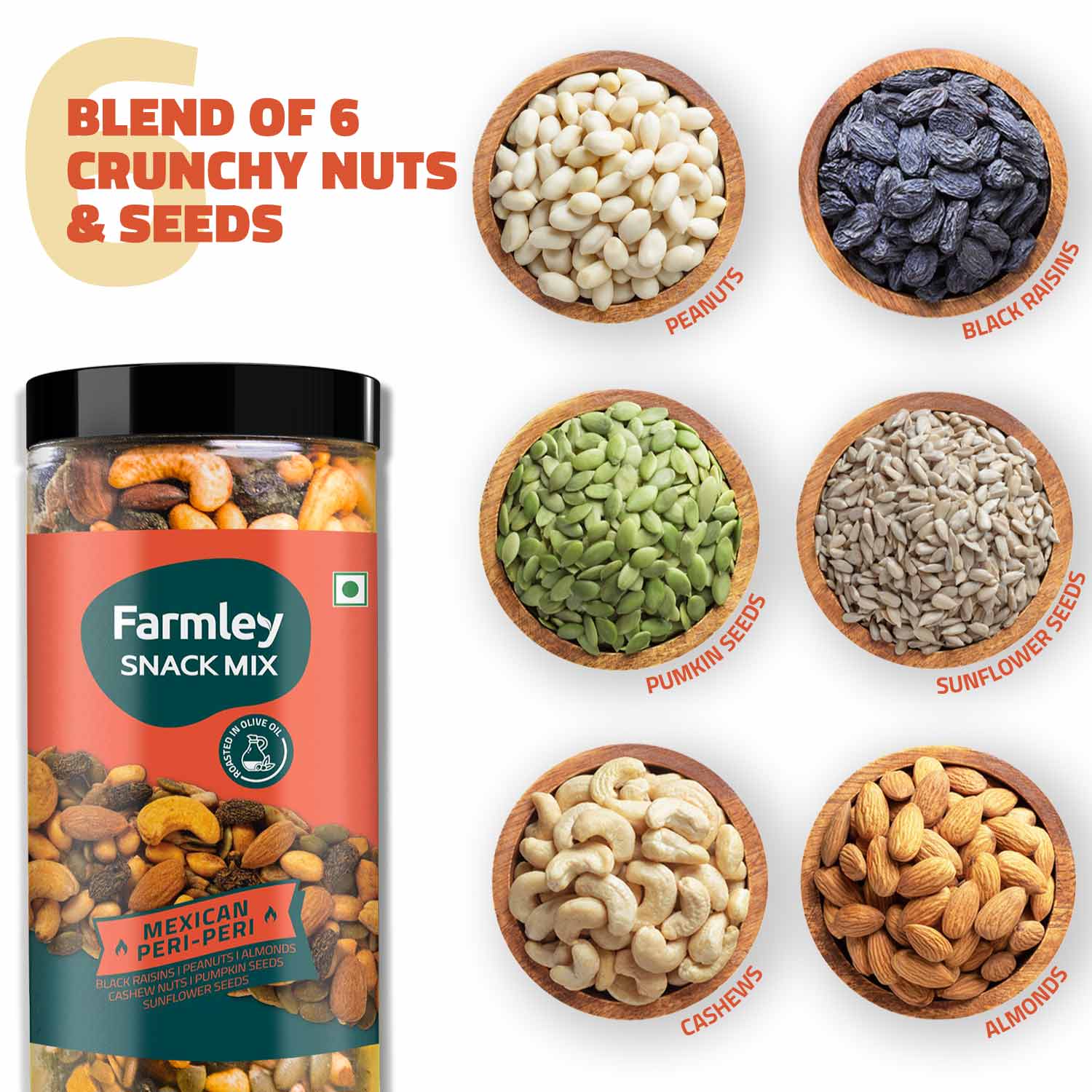 Farmley Peri - Peri Party Mix (405 g) + Date Bites (200 g) | Grocsy