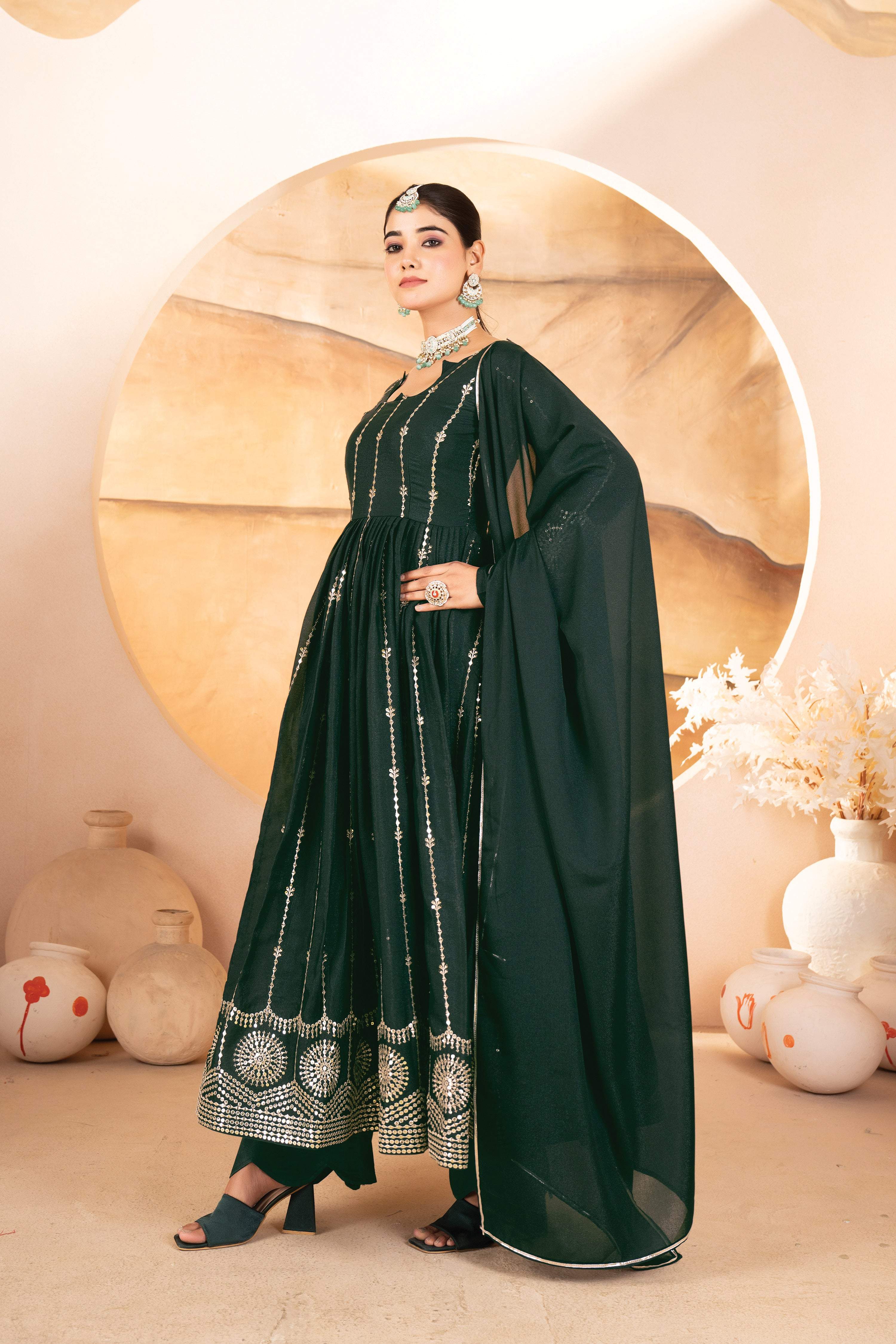 Yash Enterprise Black Rayon Cotton With Embroidery Suit Set | Grocsy