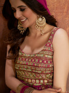 Myra Pink Georgette Embroidered Designer Suit | Grocsy