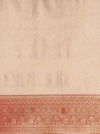Saree Mall Off White & Red Woven Design Zari Silk Blend Banarasi Saree | Grocsy