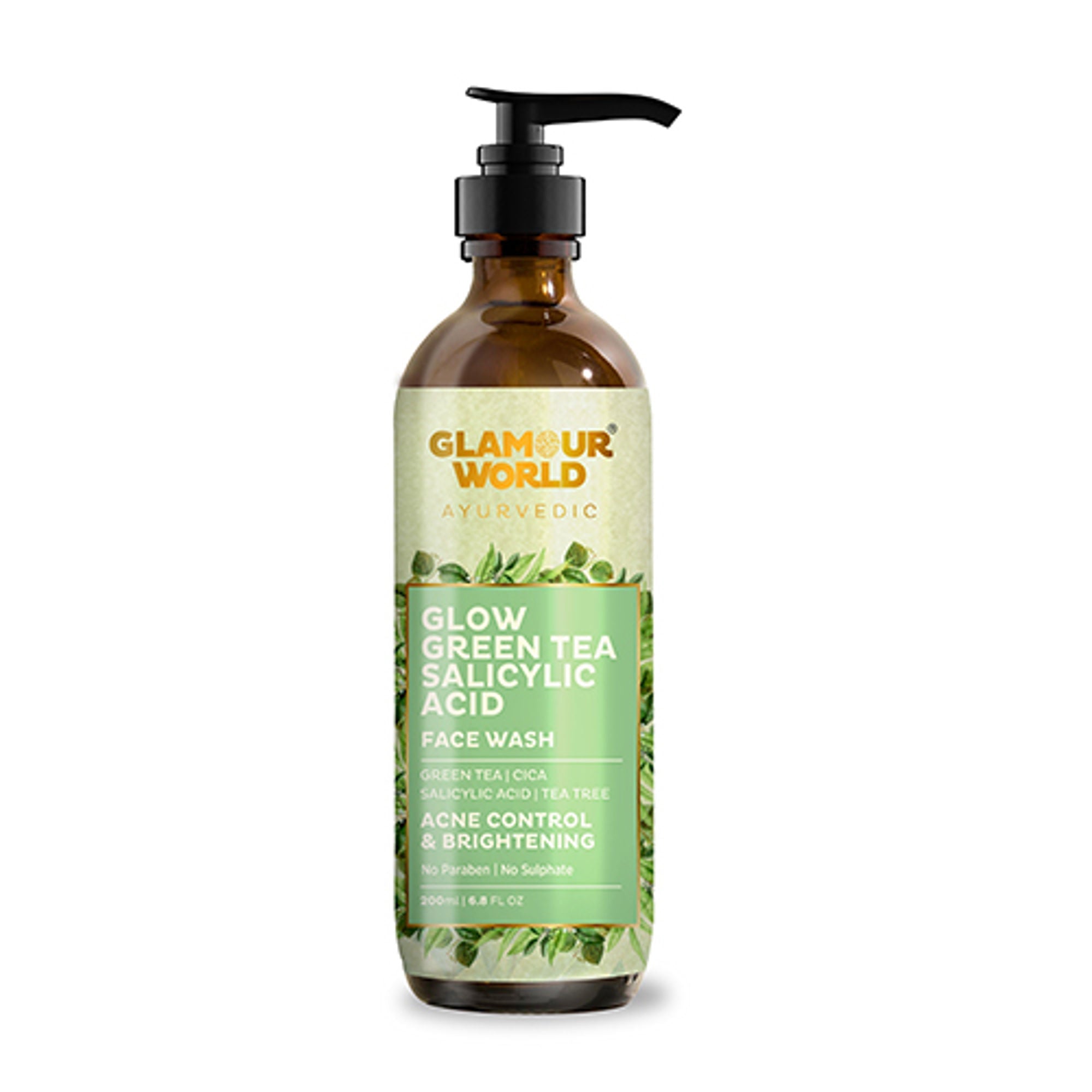 GLAMOUR WORLD AYURVEDIC Glow Green Tea Salicylic Acid Face Wash | Grocsy