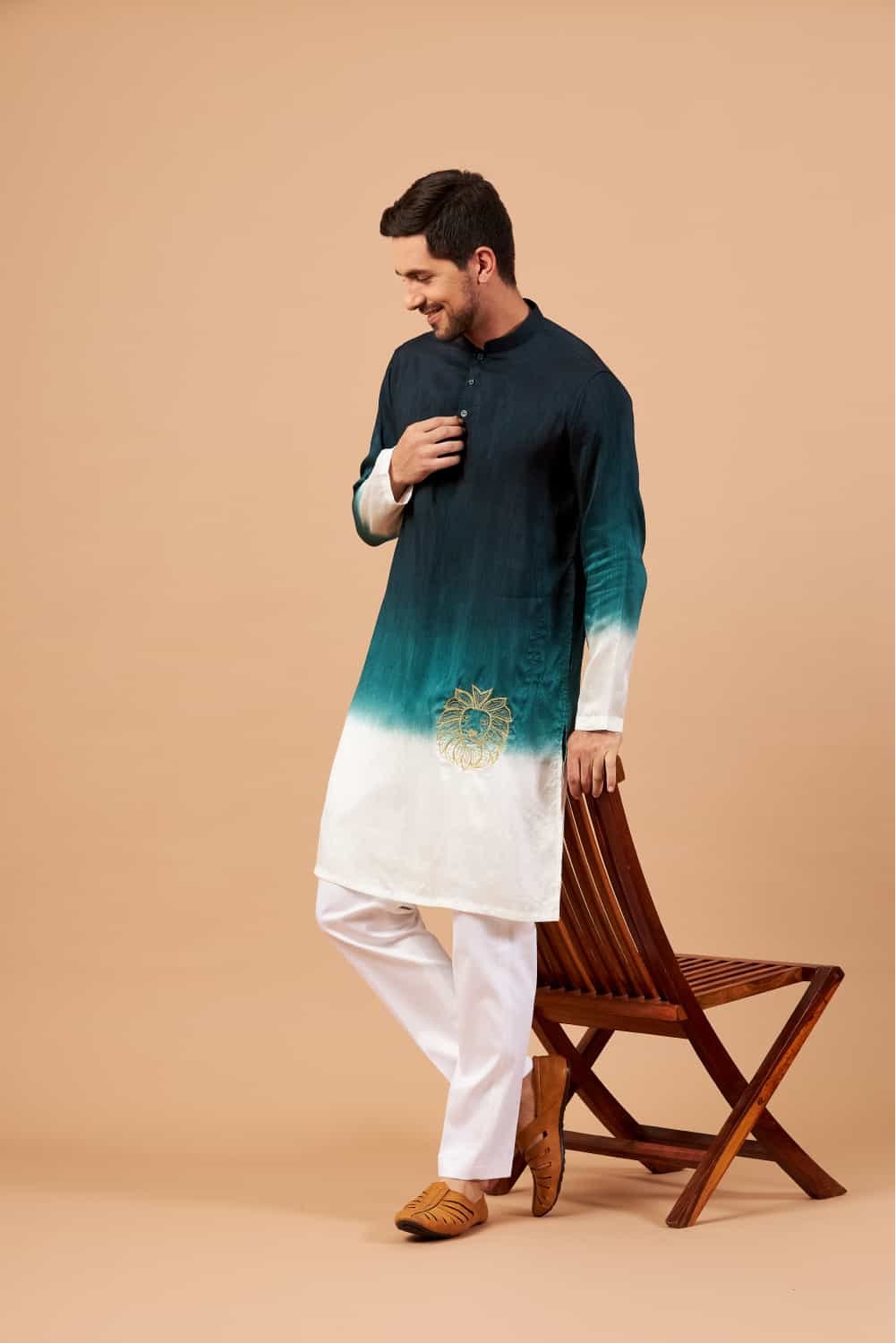 Leonine Designer Men's kurta by Hilo Design | Grocsy