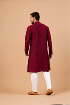 Leaf Motif Kurta by Hilo Design | Grocsy