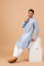 Viva Dot Designer Men's Kurta by Hilo Design | Grocsy