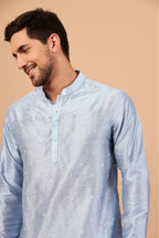 Viva Dot Designer Men's Kurta by Hilo Design | Grocsy