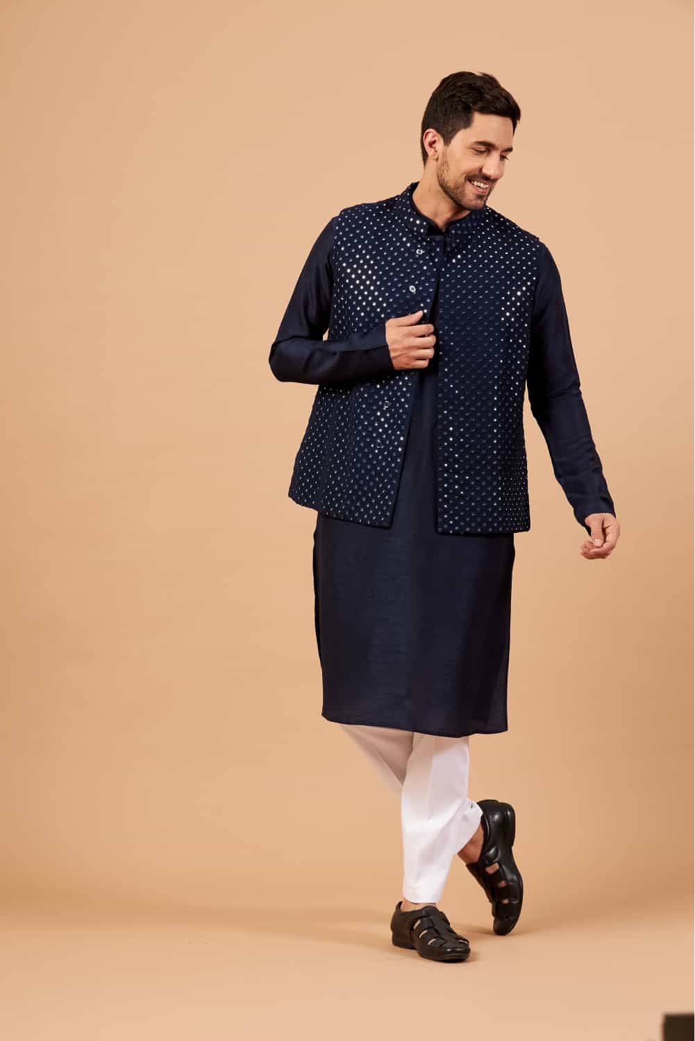 Rolack Designer Men's Nehru Jacket by Hilo Design | Grocsy