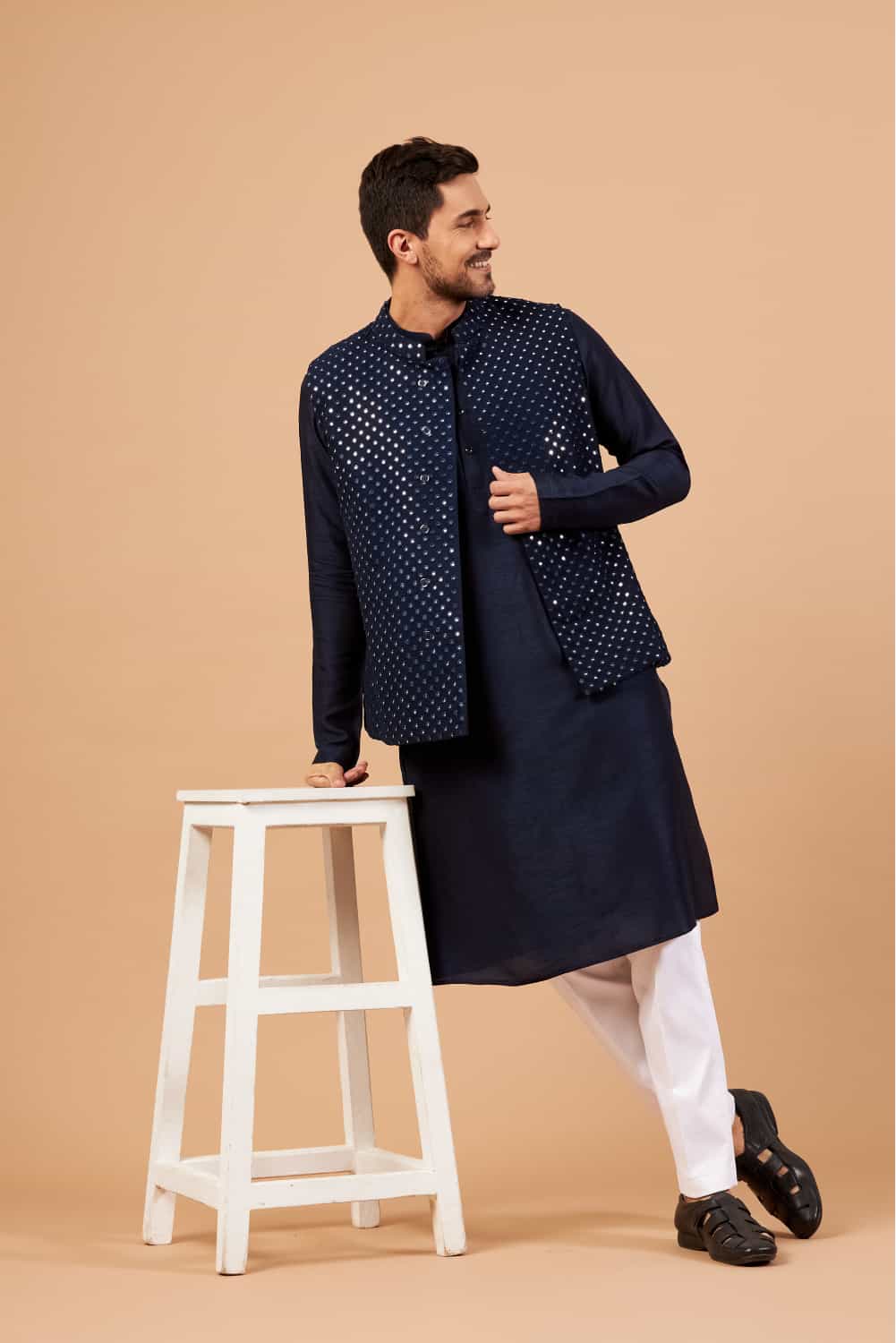 Rolack Designer Men's Nehru Jacket by Hilo Design | Grocsy