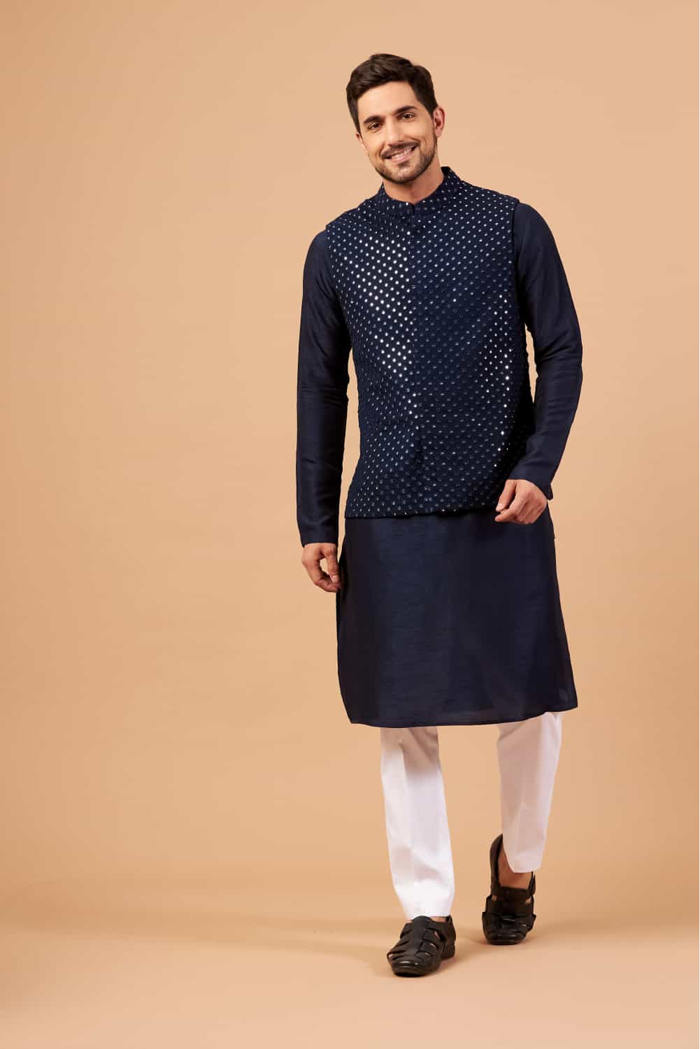Rolack Designer Men's Nehru Jacket by Hilo Design | Grocsy