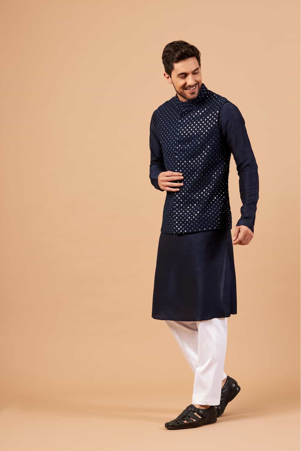 Rolack Designer Men's Nehru Jacket by Hilo Design | Grocsy