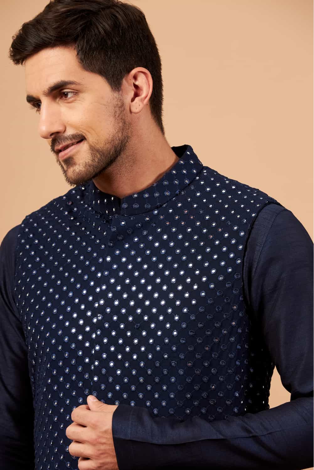 Rolack Designer Men's Nehru Jacket by Hilo Design | Grocsy