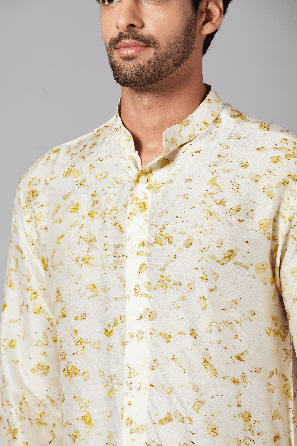 Mighty Natural Dye Designer Men's Kurta Set by Hilo Design | Grocsy