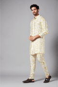 Mighty Natural Dye Designer Men's Kurta Set by Hilo Design | Grocsy