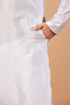 Manatee Basik Kurta Cadet Grey Coloured by Hilo Design | Grocsy