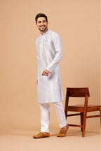 Manatee Basik Kurta Cadet Grey Coloured by Hilo Design | Grocsy