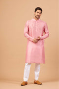Pink Plain Kurta by Hilo Design | Grocsy