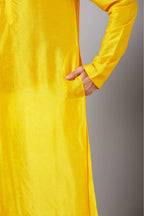 Yellow Plain Kurta by Hilo Design | Grocsy