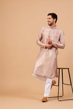 Florne Floral Geometric Embroidered Kurta by Hilo Design | Grocsy