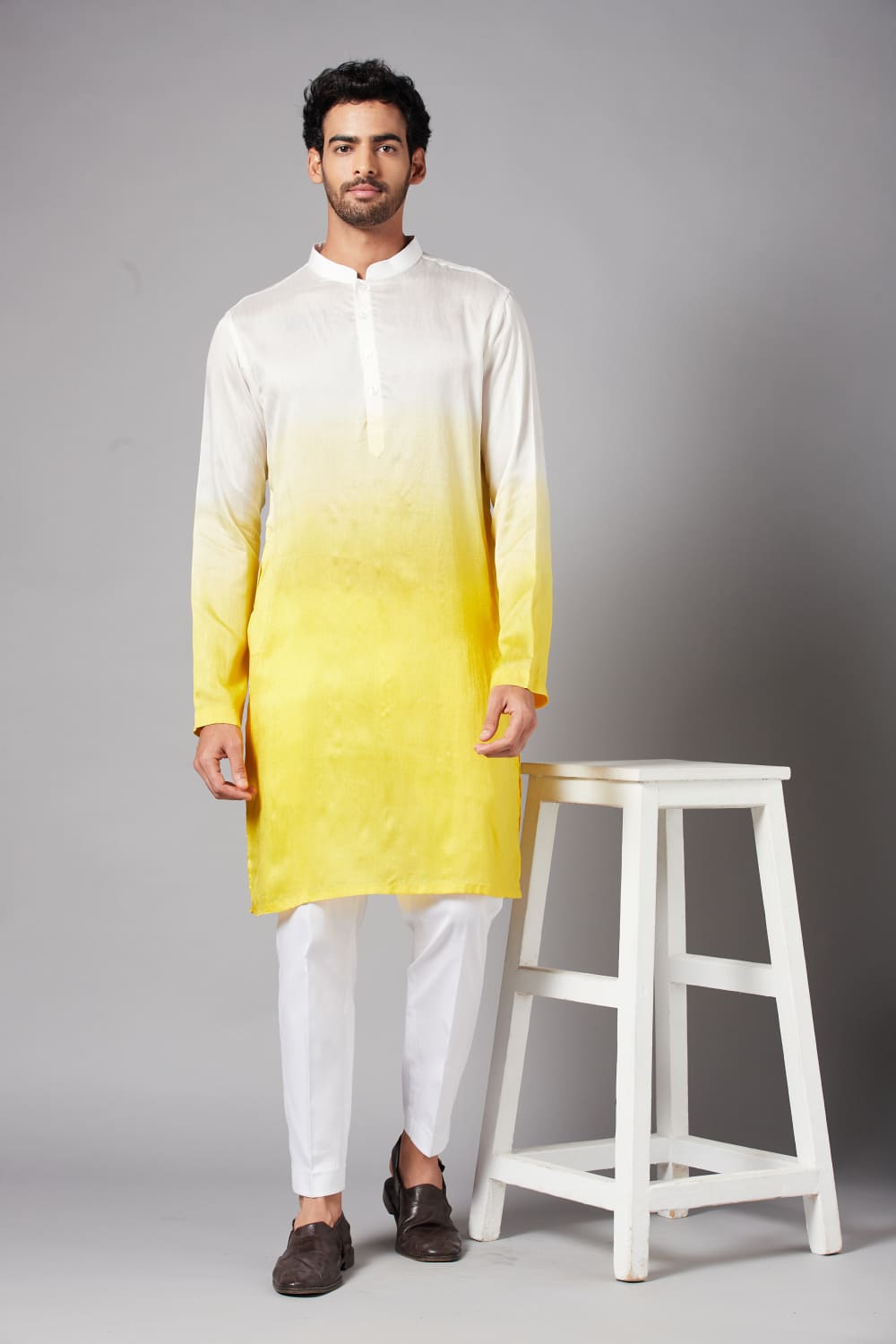 Whill Ombre Designer Men's Kurta by Hilo Design | Grocsy
