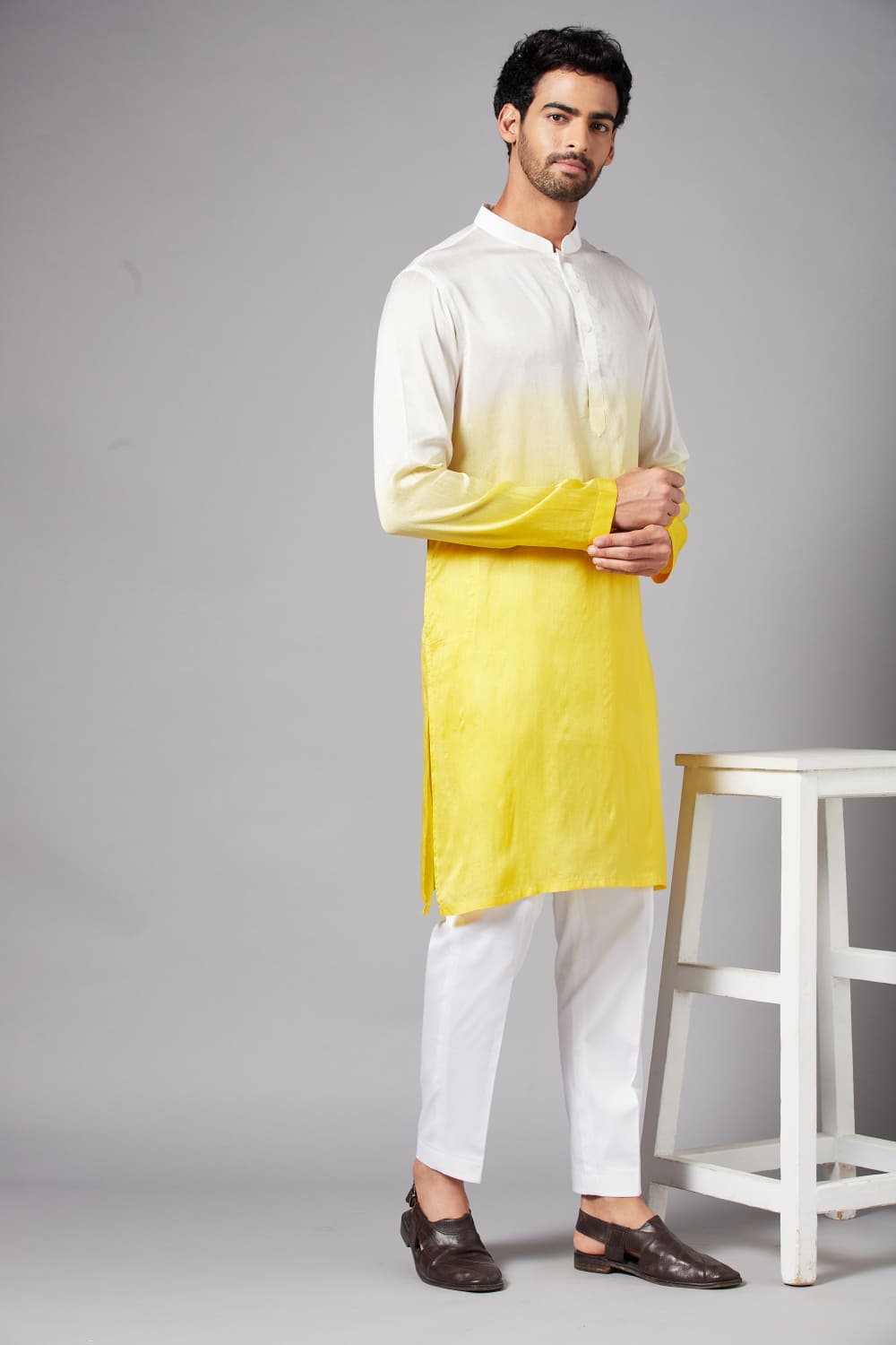 Whill Ombre Designer Men's Kurta by Hilo Design | Grocsy