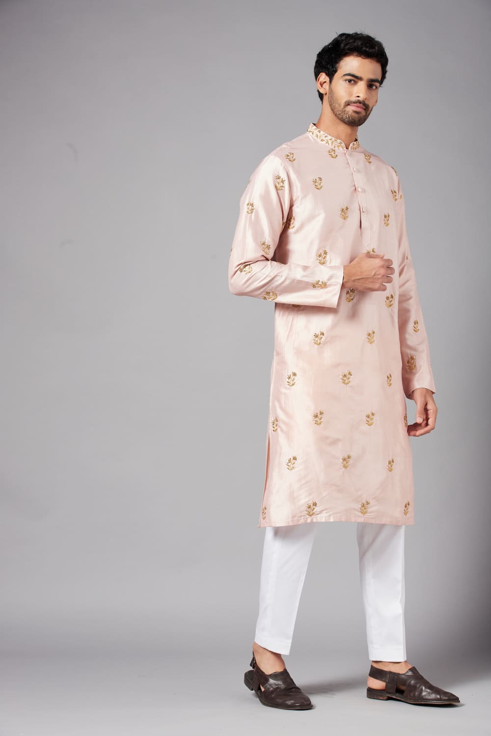 Krusos Hand Embroidered Kurta by Hilo Design | Grocsy