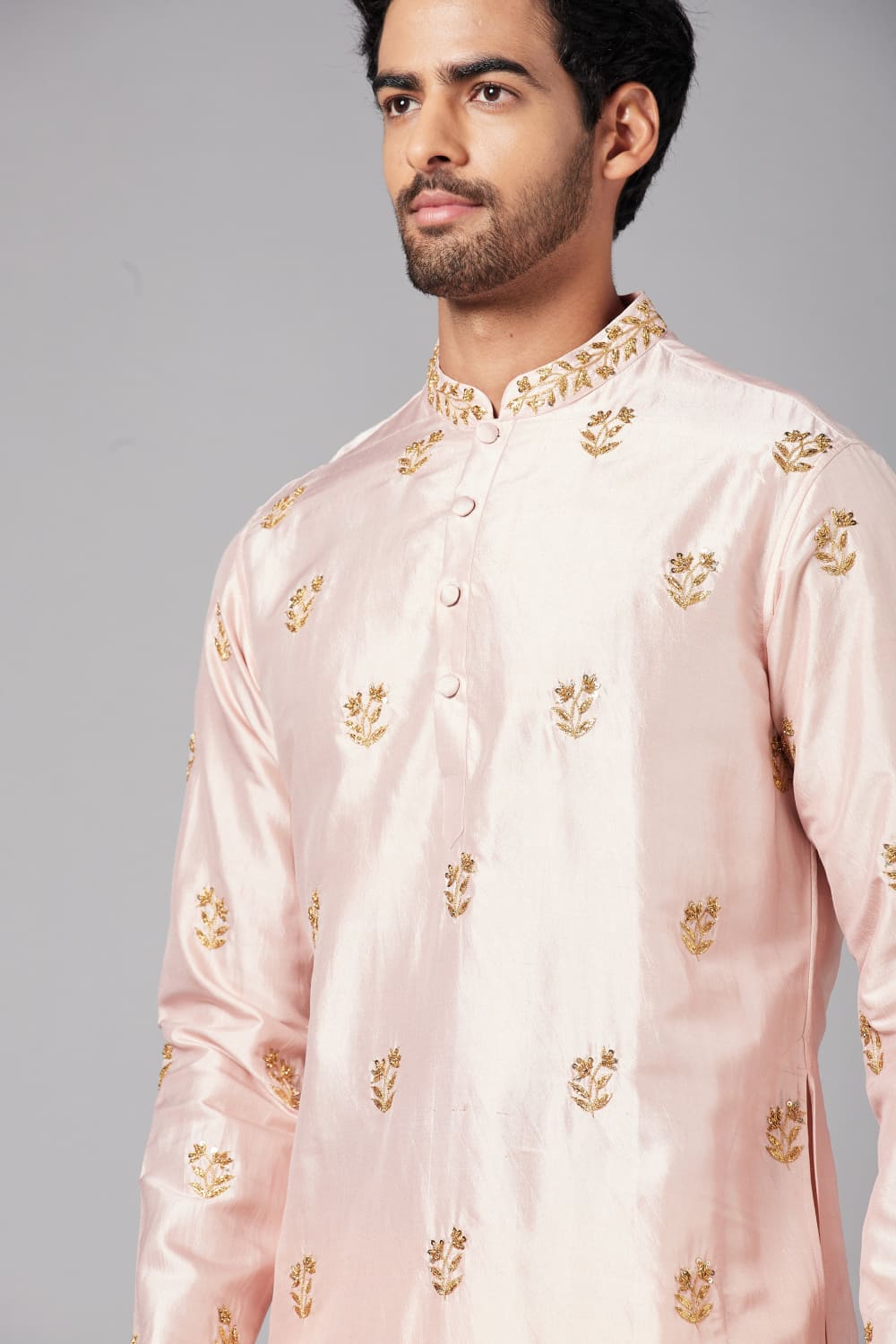 Krusos Hand Embroidered Kurta by Hilo Design | Grocsy