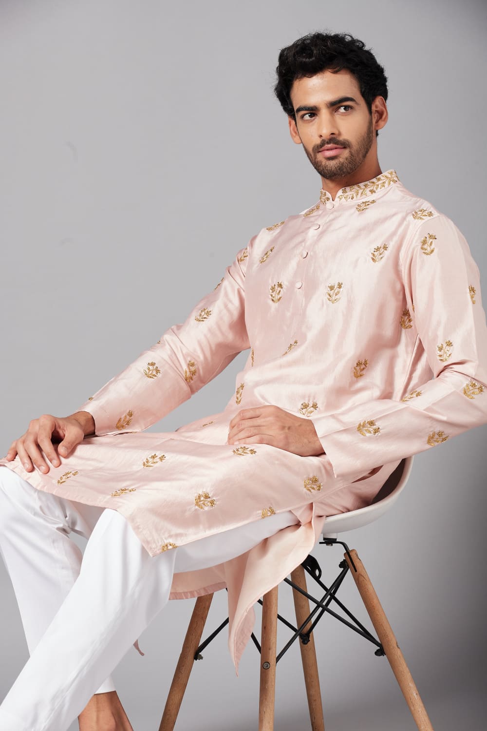 Krusos Hand Embroidered Kurta by Hilo Design | Grocsy