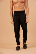 Black Stretch Chudi Pant by Hilo Design | Grocsy