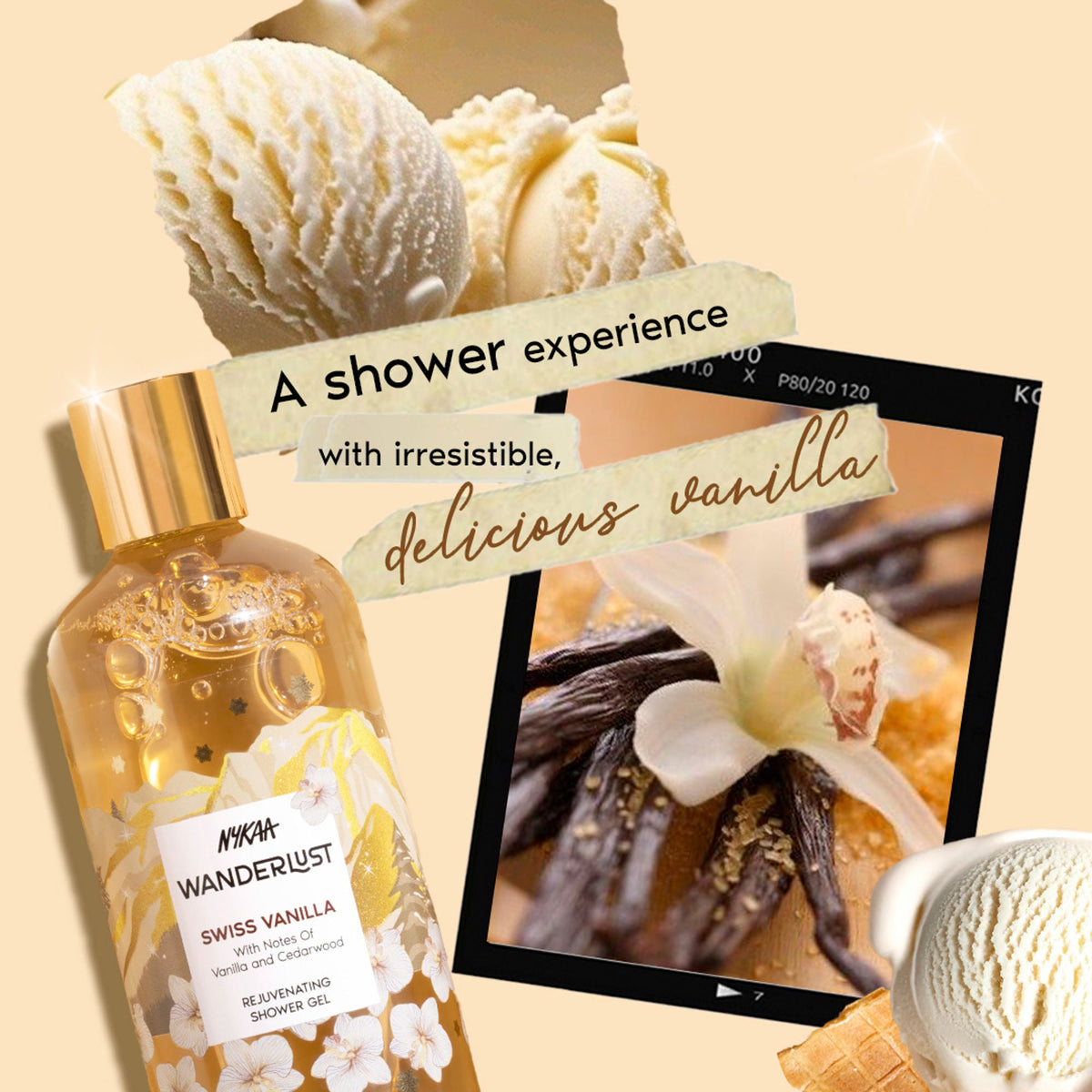 Wanderlust Shower Gels - Swiss Vanilla | Grocsy