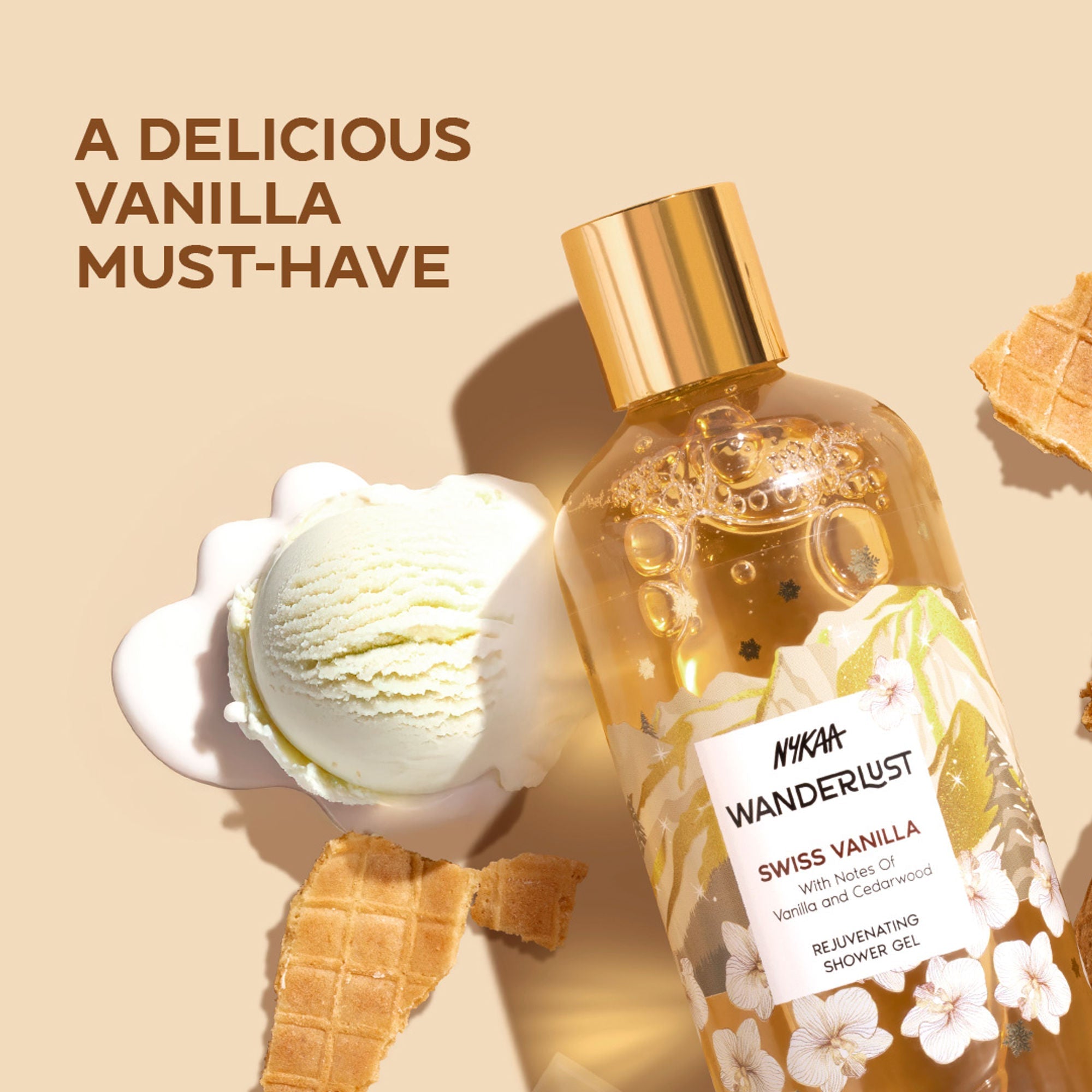 Wanderlust Shower Gels - Swiss Vanilla | Grocsy