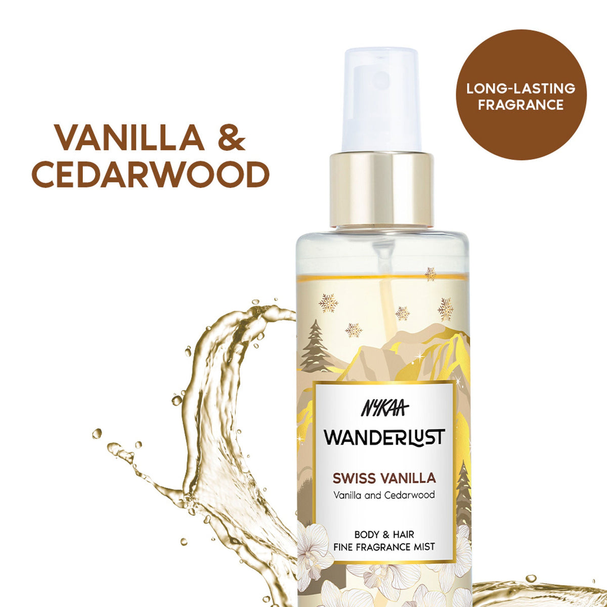 Wanderlust Fragrance Mist For Her - Swiss Vanilla | Grocsy
