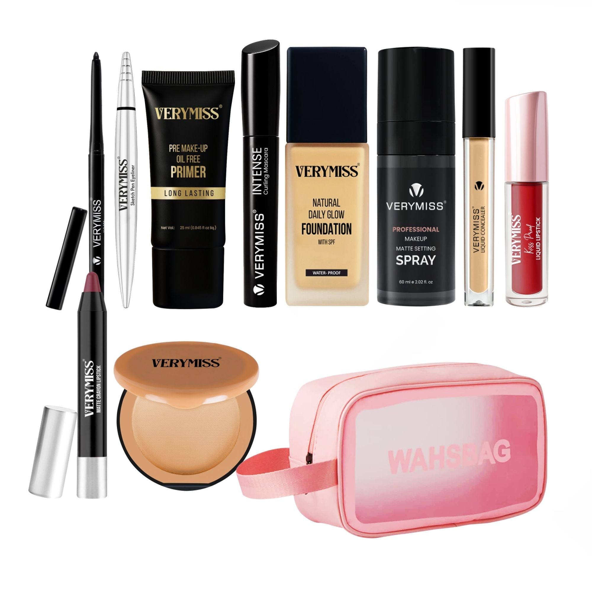 VERYMISS Ultimate Makeup Combo - 1 + Free Makeup Pouch | Grocsy