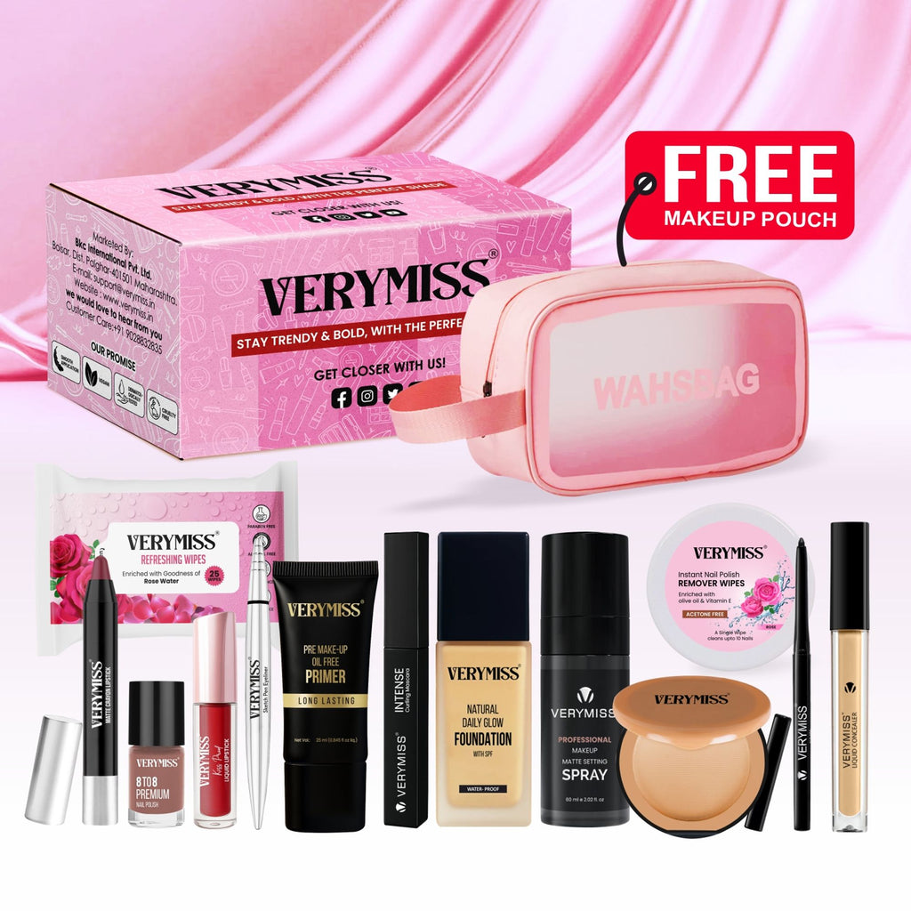 VERYMISS Ultimate Makeup Combo - 3 + Free Makeup Pouch | Grocsy