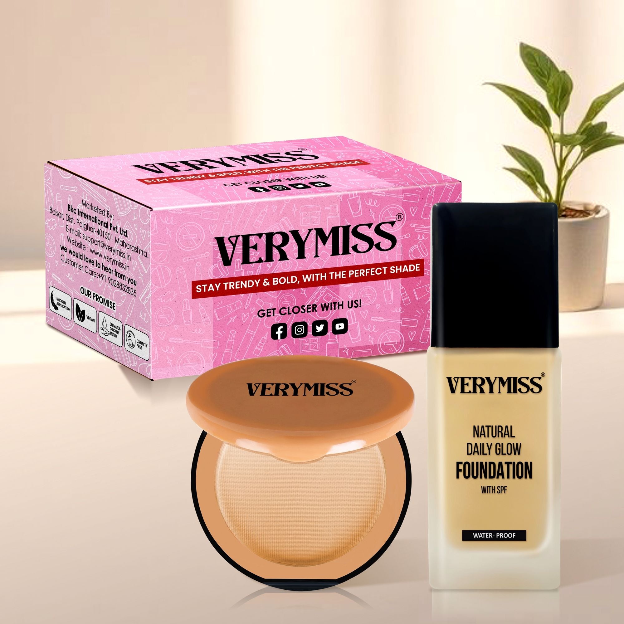 VERYMISS Foundation + Compact Powder - Vmfd06-01, Vmc05-01 | Grocsy