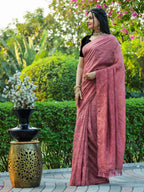 Tikhi Imli Floral Printed Embossed Ready to Wear Saree | Grocsy