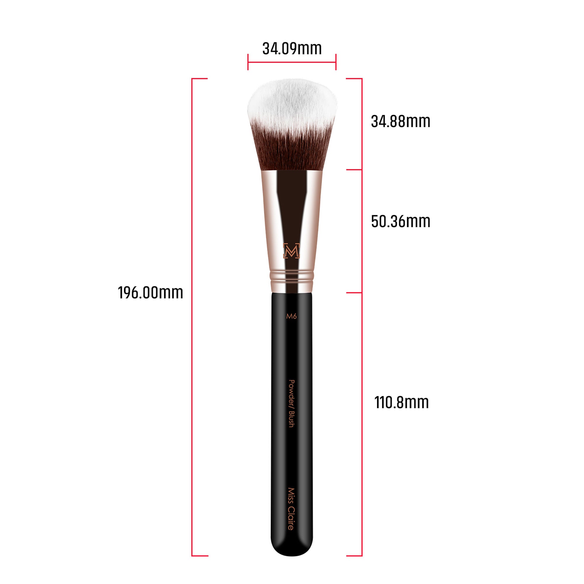 Miss Claire M6 - Powder/Blush Brush - Rose Gold | Grocsy