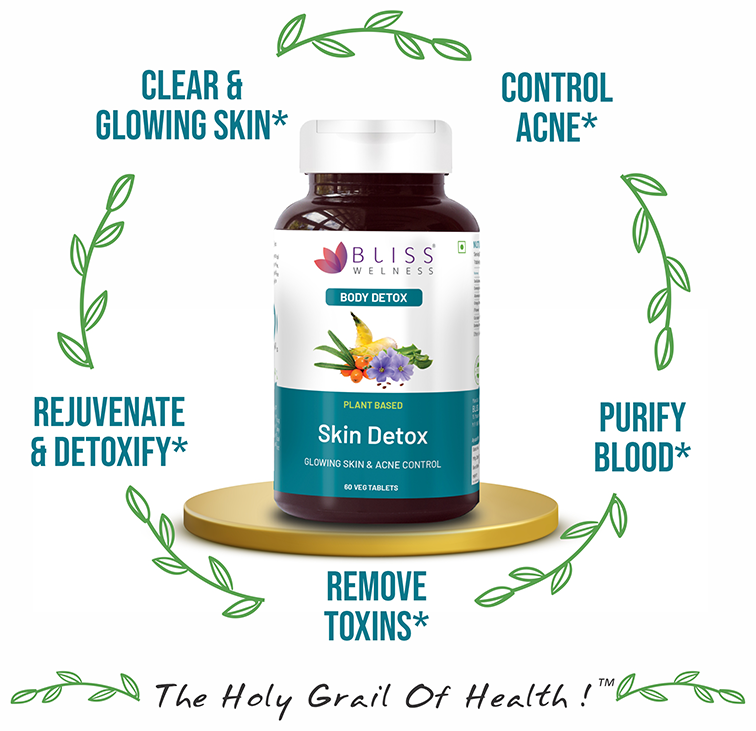 Bliss Welness Body Skin Detox Veg Tablet | Grocsy