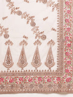 kasee Floral Embroidered Net Saree | Grocsy