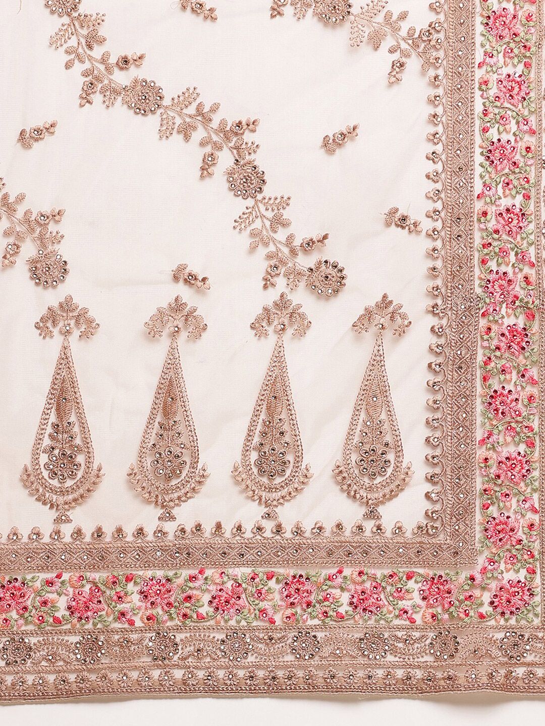 kasee Floral Embroidered Net Saree | Grocsy