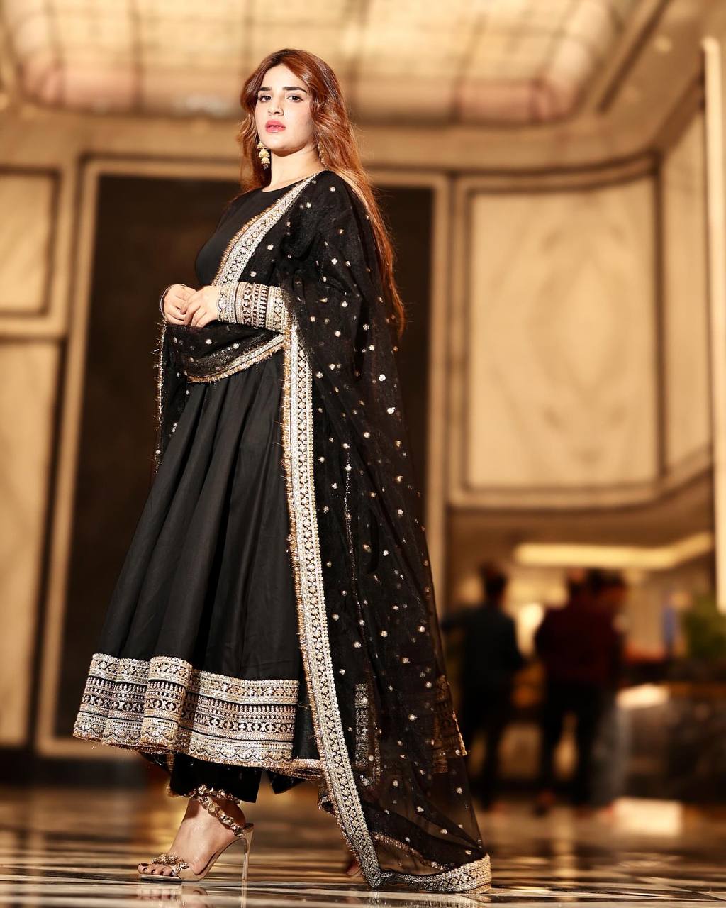 Yash Enterprise Black Rayon Cotton Embroidery Party Wear Suit Set | Grocsy