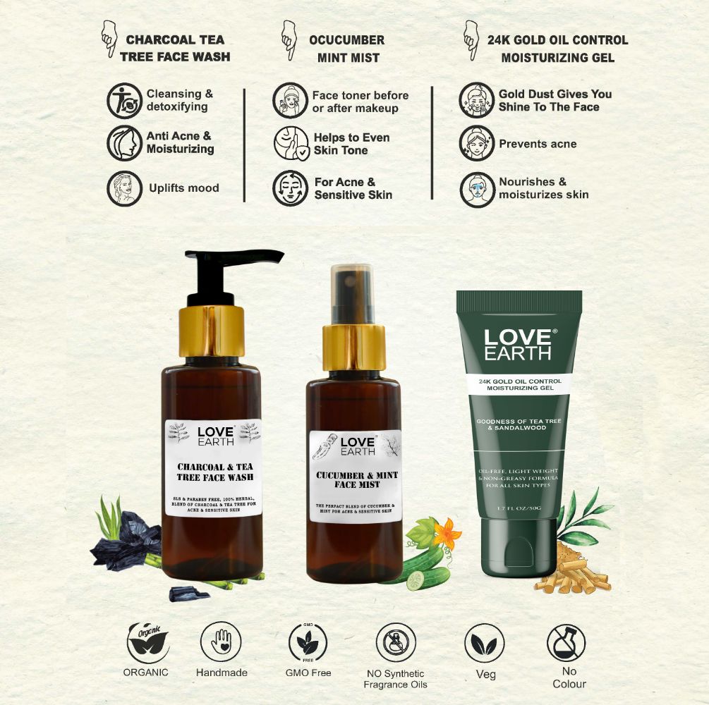 Love Earth Anti Acne Kit | Grocsy
