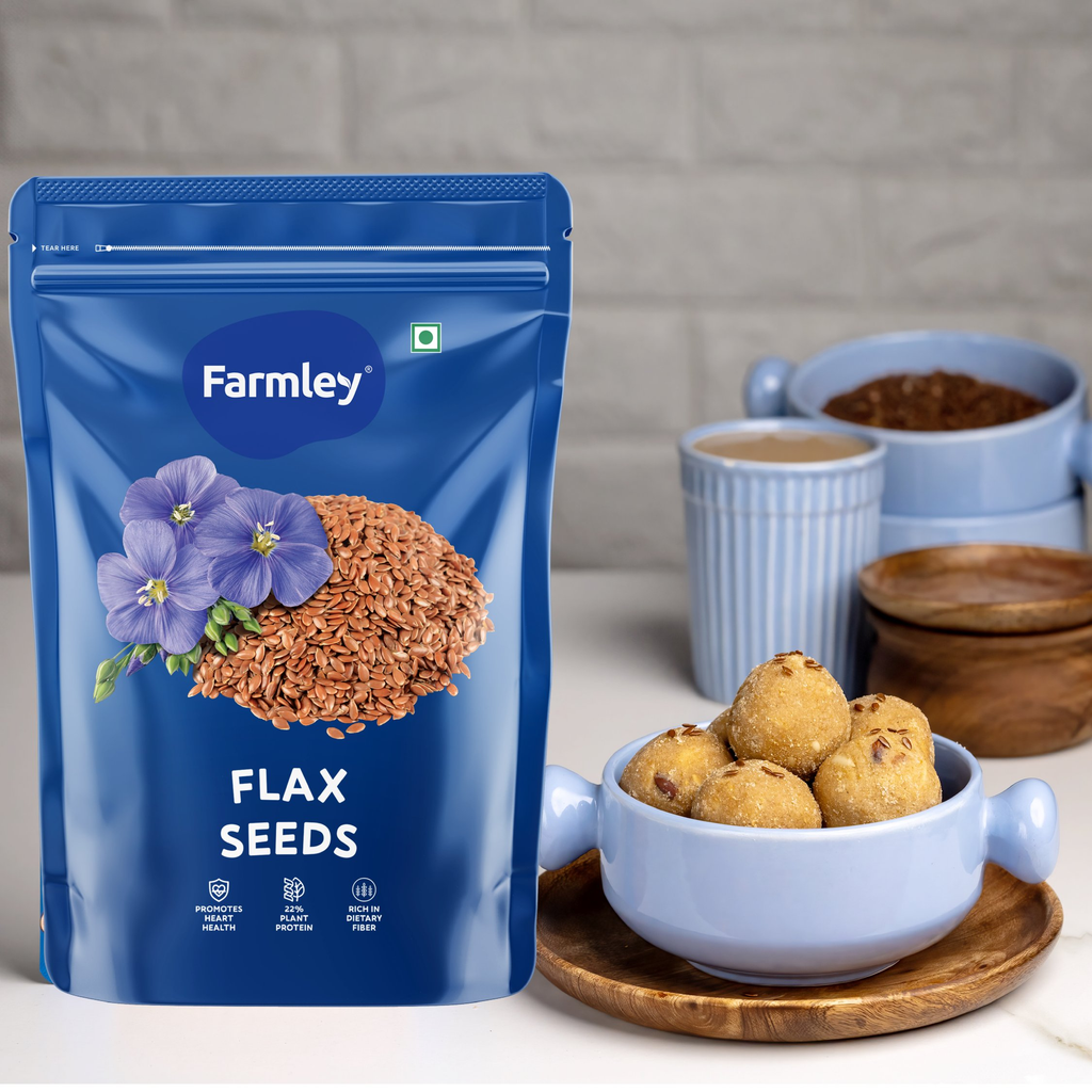 Farmley Premium Flax Seeds (Alsi) | Grocsy